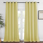 NICETOWN Blackout Curtains 120 inch Length for Sliding Glass Door, Grommet Thermal Insulated Room Darkening Sound Reducing Drapes for Room Divider, 1 Panel, W52 x L120, Paler Yellow