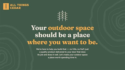 All Things Cedar PS50 Adirondack Outdoor Swing | 4-ft Cedar Porch Swing | Unmatched Craftsmanship, Durable Garden Swing | Spacious Seat, Compatible with A-Frame and Pergola Arbor | 52x24x35