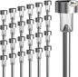 GIGALUMI 24 Pack Solar Path Lights Outdoor,Solar Lights Outdoor Waterproof,Stainless Steel LED Landscape Lighting,Solar Garden Lights for Driveway,Pathway,Patio,Yard