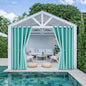 Waterproof Outdoor Curtain W84 x L120 - Grommet Top Sunlight Blocking Window Treatment Drapes Blackout Curtains for Home Bedroom Living Room Patio Pergola Cabana Gazebo (Teal Blue, 2 Panels)