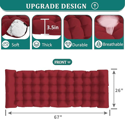 UDPATIO Oversized Zero Gravity Chair, 33In XXL Patio Reclining Chair with Cushion, Outdoor Folding Recliner with Pillows|Cup Holder|Foot Rest|Padded Headrest, Burgundy, Support 500LB