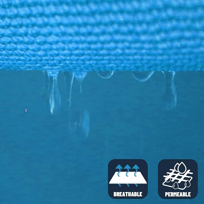 SUNNY GUARD Custom Size 18'x24'x30' Triangle Turquoise Blue UV Block Sunshade for Backyard Yard Deck Patio Garden Outdoor Activities and Facility(Customized)