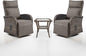 Dual-Adjust Swivel Outdoor Recliner Chair Set of 3 - Reclining Patio Chair with Adjustable Backrest and Footrest, All-Weather Wicker Chaise Lounge Outdoor with Side Table for Pool Deck Brown