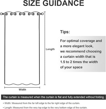 RYB HOME Extra Wide Outdoor Curtains for Patio Waterproof Heavy Duty Thermal Insulated in Summer Full Coverage Privacy for Porch, Cabana & Pergola, W100 x L95, Grey, 1 Panel
