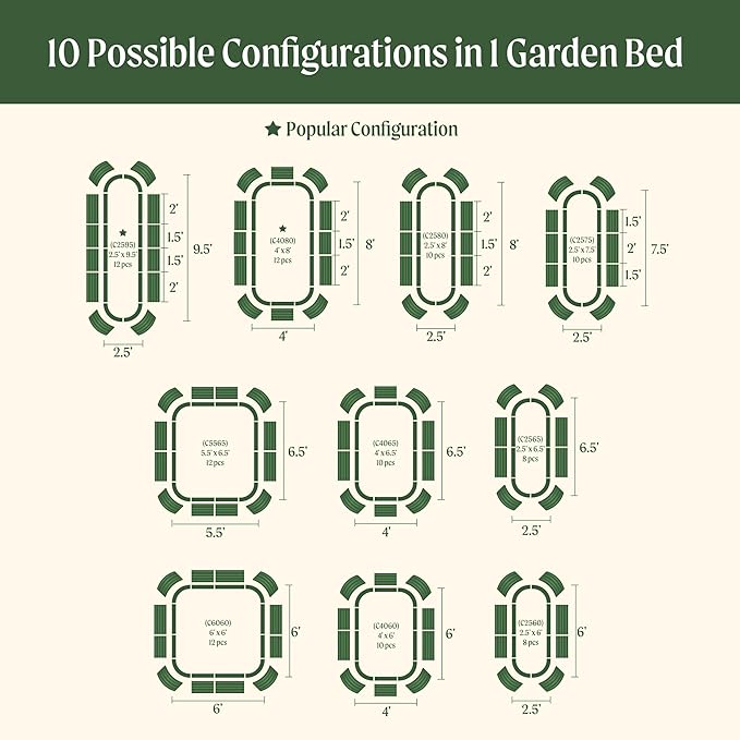 32" Extra Tall Raised Garden Bed Kits, 4 x 8 x 2.7ft Raised Planter Box Outdoor, 2.5 x 9.5 x 2.7ft Deep Root 10 in 1 Modular Metal Raised Beds for Gardening Vegetables Flowers Fruits - Olive Green