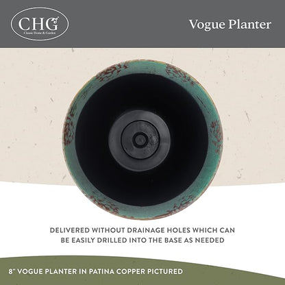 Classic Home and Garden Premiere Collection Planter, Vogue 8", Indigo