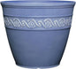 Classic Home and Garden Corinthian Round Planter, 13" Slate Blue