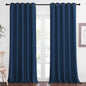 NICETOWN Sliding Door Window Treatment Blackout Patio Door Curtain Panels, Privacy Thermal Drapes for Bedroom Living Room Department with Grommet Top (Moroccan Blue, W66 x L110)