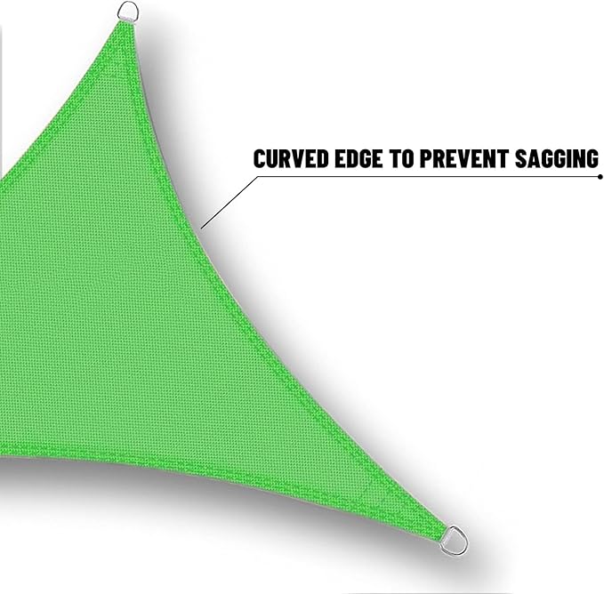 SUNNY GUARD Waterproof Sun Shade Sail 12'x20'x22.4' Lemon Green Right Triangle UV Block Sunshade for Backyard Yard Deck Patio Garden Outdoor Activities and Facility(Customized)