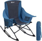 Portal Outdoor Rocking Chair Camping Folding Portable Rocker with Cup Holder Side Pocket Carry Bag, Support 350LBS, Blue