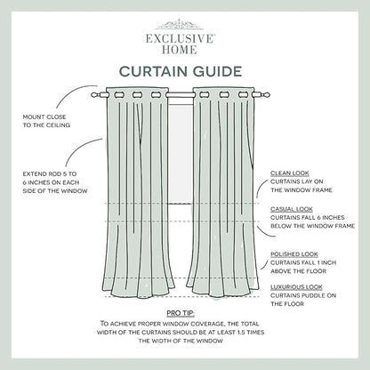 Exclusive Home Cabana Solid Indoor/Outdoor Light Filtering Hook-and-Loop Tab Top Curtain Panel Pair, 54"x84", Mecca Orange