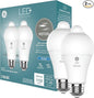 GE LED+ Motion Sensor LED Light Bulbs, 12W, Outdoor Security Lights, Daylight, A21 (2 Pack)