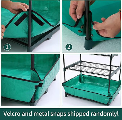 5 Tier Mini Greenhouse for Indoor Outdoor, Portable Green House with Durable PVC Cover and Shelves for Seedling, Heavy Duty Greenhouse with Waterproof Mat and Cover Tape, Gardening Gifts for Women Men