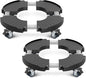 VANCASTLE Plant Caddy with Lockable Wheels Heavy Duty 450lbs Capacity, 15-22 Inch Adjustable Plant Stand with Wheels Rolling base, Plant Dolly for Flower Pot Mover Indoor Outdoor, Black, 2 Pack