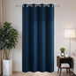 Joydeco Blackout Patio Sliding Door Curtains 84 Inches Long, Grommet Privacy Room Divider Curtains, Extra Wide Thermal Blackout Drapes for Bedroom Living Room (Navy Blue, 60Wx84L, 1 Panel)