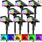 T-SUNUS 8 Pack Solar Color Landscape Spotlights, IP65 Waterproof Solar Powered Spot Light Wall Lights, 2-in-1 Outdoor Solar Landscaping Light for Yard Garden Driveway Porch Walkway Pool Patio