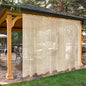 SpaceDresser Waterproof Outdoor Sheer Curtains for Patio - 2 Panels Rod Pocket Indoor Voile Sheer Curtain for Living Room,100W x 108L inch, Beige