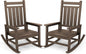 SERWALL Oversized Outdoor Rocking Chair Set of 2, HDPE Rocker for Adults, Patio Rocking Chairs for Porch, Coffee