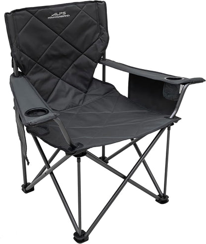 ALPS Mountaineering King Kong Camping Chairs for Adults with Mesh Cup Holders and Pockets, Built Durable and Reliable with Compact Foldable Steel Frame