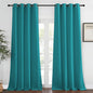 NICETOWN Blackout Curtains 120 inch Length for Sliding Glass Door, Grommet Thermal Insulated Room Darkening Sound Reducing Drapes for Room Divider, 1 Panel, W52 x L120, Peacock Teal