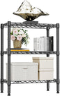 750 lbs 3 Tier Shelf Metal Storage Shelves Wire Rack Closet Organizers for Garage Kitchen Bathroom Laundry Black 11.8" D x 25.6" W x 31.5" H
