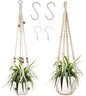 Augshy Macrame Plant Hanger, 2 Packs Plant Hangers, Hanging Planter for Indoor Plants Decorative Macrame Pot Hanger for Home Decor