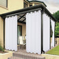 BONZER Outdoor Curtains for Patio Waterproof Thick Privacy Grommet Light Filtering Outside Curtains for Porch Pergola Gazebo Deck, 1 Panel, 54W x 120L inch, White