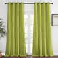 NICETOWN Blackout Window Curtain 90 inch Length - Room Darkening Thermal Insulated Grommet Large Window Treatment Light Blocking for Bedroom/Doorway (Fresh Green, 1 Panel, W52 x L90)