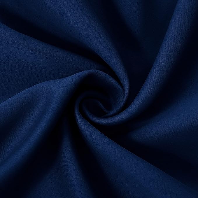 Water Proof Outside Curtains with Grommet Top for Porch, W84 x L120 Thermal Insulated Washable Light Block Outdoor Divider Drapes for Patio Gazebo Deck Pool Area Pergola Cabana (Navy)