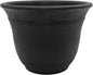 The HC Companies Sierra Round Self-Watering Pot - Lightweight Plastic Planter for Herbs & More - Durable Plant Pots for Indoor Plants & Outdoor Plants (16” Black Onyx, Pack of 1)