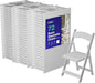 Simplex Furniture Modern White Resin Foldable Chair - Set of 72 Pack, Stackable, Indoor/Outdoor, Lightweight, Rental Grade, Foldable Chairs with Padded Seats