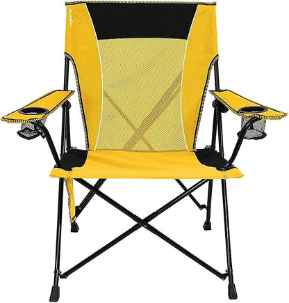 Kijaro Dual Lock Portable Camping Chairs - Versatile Outdoor Folding Sports & Lawn Chair - Locks Position Izamal Yellow