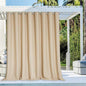 NICETOWN Outdoor Curtain Waterproof for Patio 95" Extra Long, Grommet Top Room Darkening Thermal Insulated 120" Extra Wide Protect You from Sun & Rain for Balcony/Porch, Biscotti Beige, 1 Panel