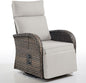 Belord Dual-Adjust Outdoor Swivel Recliner Chair – Reclining Patio Chair with Adjustable Backrest and Footrest, All-Weather Wicker Chaise Lounge Chair Outdoor for Pool Deck Brown (Upgraded 2.0)