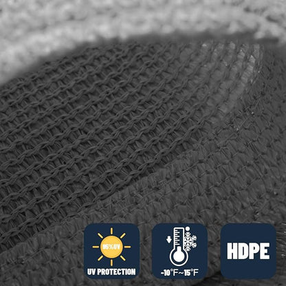 SUNNY GUARD Sun Shade Sail 10' x 16' Rectangle Dark Grey UV Block Sunshade for Backyard Yard Deck Patio Garden Outdoor Activities and Facility(We Make Custom Size)