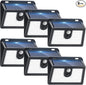 [6 Packs] Solar Motion Sensor Outdoor Lights, Super Bright Solar Lights Outdoor Waterproof, 3 Lighting Modes Security Wall Light for Outside Walking Dog Fence Backyard Deck Garden Door Step Garage