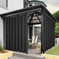 BONZER Waterproof Outdoor Curtains for Patio Porch Pergola Cabana Thick Privacy Extra Wide Grommet Indoor Curtains for Bedroom Living Room, 1 Panel, 150W x 84L inch, Charcoal