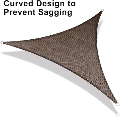 LOVE STORY Custom Size 10'x14'x17.2' Brown Sun Shade Sail Right Triangle Sunhsade Fabric Awning Canopy for Patio Backyard Carport Pergola (Customized)