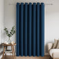 Joydeco Blackout Patio Sliding Door Curtains 108 Inches Long, Grommet Privacy Room Divider Curtains, Extra Wide Thermal Blackout Drapes for Bedroom Living Room (Navy Blue, 100Wx108L, 1 Panel)