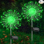 Solar Garden Lights Outdoor, 2 Pack 120 LED Twinkling Firework Lights Decorative with 2 Modes, Outdoor Waterproof Solar Starburst Light for Outside Yard Pathway Garden Decor, Green