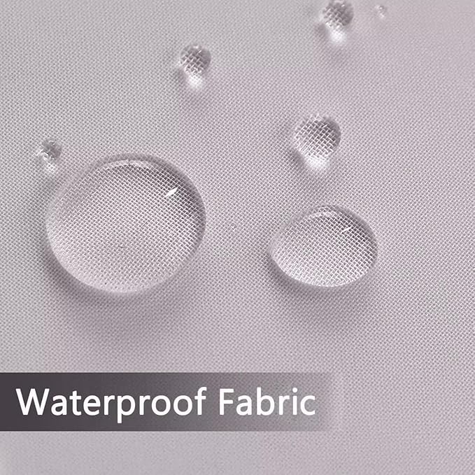 SpaceDresser Waterproof Outdoor Sheer Curtains for Patio - 4 Panels Rod Pocket Indoor Voile Sheer Curtain for Living Room,52W x 120L inch,Silver Grey