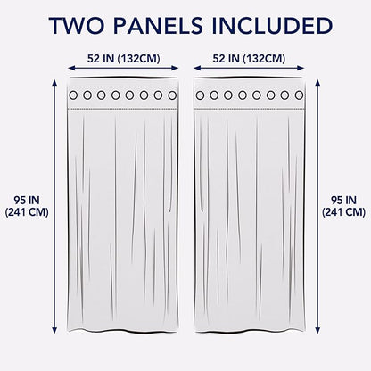 PureFit Outdoor Curtains for Patio Waterproof Weatherproof, UV Resistant Outside Curtains for Gazebo, Front Porch, Pergola, Sun Blocking Privacy Curtain, 52W x 95L inch, Set of 2, Beige