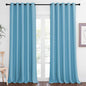 NICETOWN Patio Blackout Curtain Panels - Extra Wide Sliding Door Thermal Insulated Drape, Privacy Room Divider Curtain for Bedroom Office (Teal Blue, 66 x 118 Inch Long)