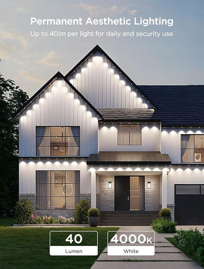 Govee Permanent Outdoor Lights 2, 100ft RGBIC Outdoor Lights with 16 Million Colors and 100 Scene Modes, IP67 Waterproof, Holiday & Party Decorations, Works with Alexa, Google Assistant, White