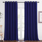 NICETOWN Sliding Door Window Treatment Blackout Patio Door Curtain Panels, Privacy Thermal Drapes for Bedroom Living Room Department with Grommet Top (Navy Blue, W66 x L110)