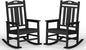 Ciokea Oversized Outdoor Rocking Chairs Set of 2, 380lbs Heavy-Duty Large Patio Rocker, High Back Cozy Porch Chairs, Weather Resistant Patio Rocking Chairs for Outside, Fire Pit, Deck, Black