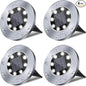 4.6 Inch Diameter Solar Ground Lights, Waterproof Solar Garden Lights, Outdoor Garden Waterproof Bright in-Ground Light, Landscape Lighting for Pathway,Yard,Lawn,Patio,Walkway (4 Pack White Light)