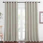 NICETOWN Blackout Natural Window Treatment for Living Room - Energy Saving Thermal Insulated Solid Grommet Sound Reducing Room Darkening Curtain for Bedroom (1 Panel, W66 x L102)