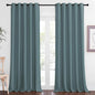 NICETOWN Patio Blackout Curtain Panels - Extra Wide Sliding Door Thermal Insulated Drape, Privacy Room Divider Curtain for Bedroom Office (Greyish Blue, 66 x 118 Inch Long)