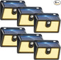 [6 Packs] Solar Motion Sensor Outdoor Lights, Super Bright Solar Lights Outdoor Waterproof, 3 Lighting Modes Security Wall Light for Outside Walking Dog Fence Backyard Deck Garden Door Step Garage